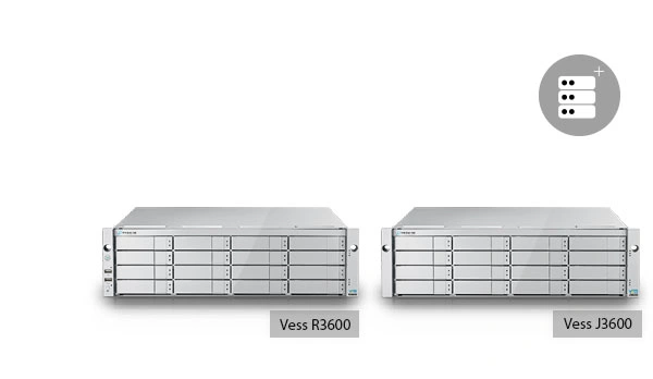 Scalable storage expansion with Vess R3600 and J3600